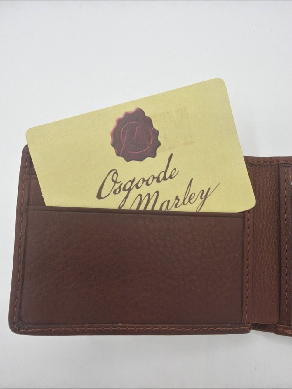 Osgoode Marley Ultra Mini Thinfold Leather Wallet - Brandy - Picture 10 of 10